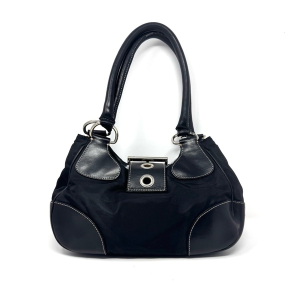 Prada Re-Nylon Moon Shoulder Bag – Black Nylon & Leather - Picture 1 of 14